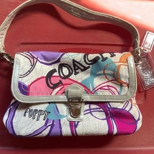 Coach Poppy Purse with Extra strap Fun Print